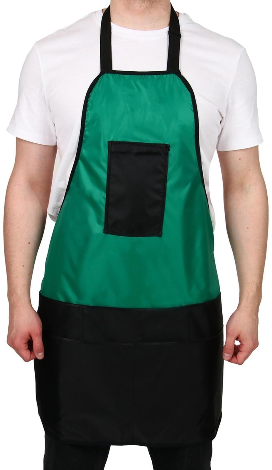 Фартук для инструментов, семь карманов, зелёно-чёрный