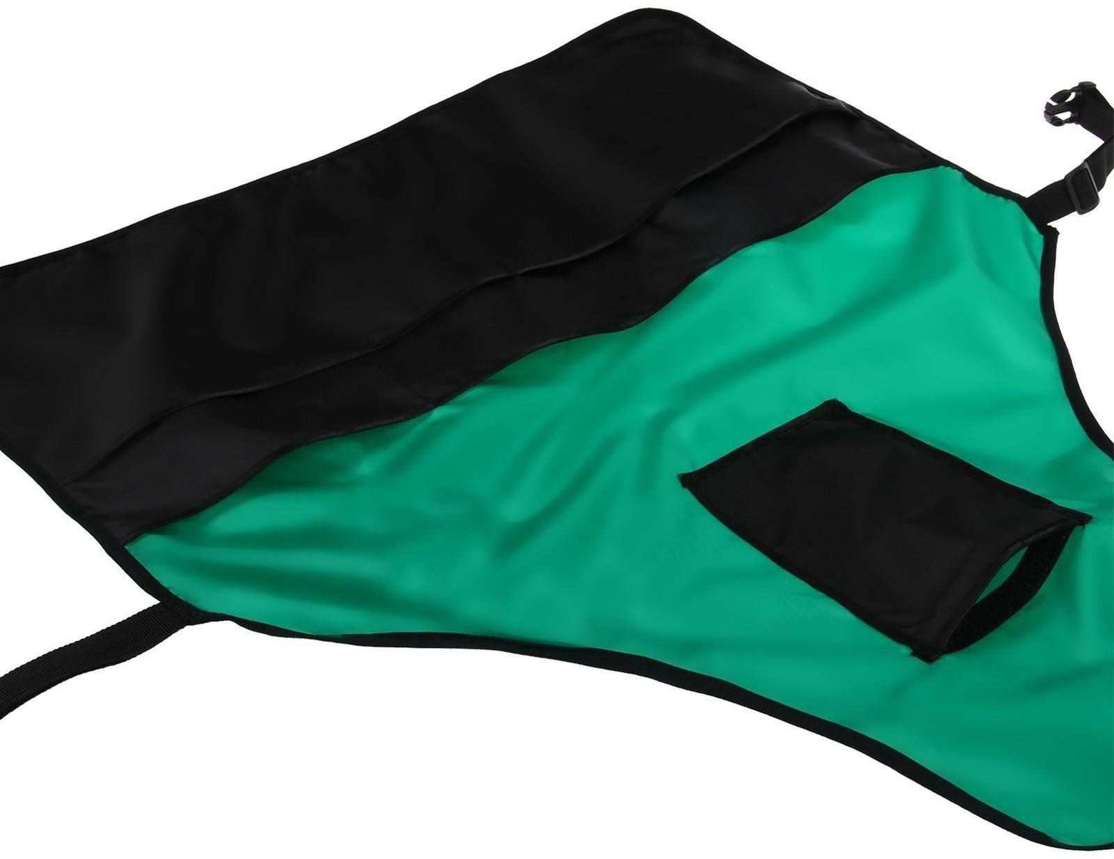 Фартук для инструментов, семь карманов, зелёно-чёрный