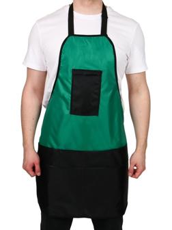 Фартук для инструментов, семь карманов, зелёно-чёрный