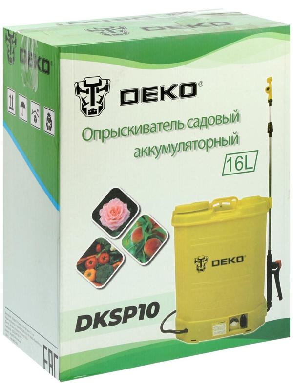 Опрыскиватель садовый DEKO DKSP10, аккумуляторный, 12 В, 16 л