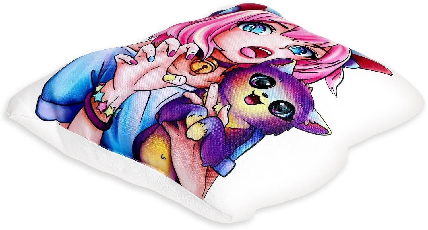 Подушка «Яркая девчонка», с котиком