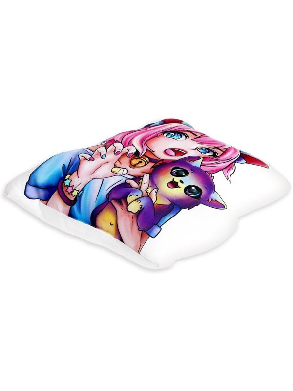 Подушка «Яркая девчонка», с котиком