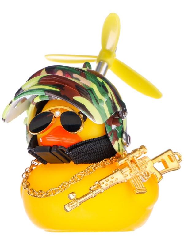 Утка с пропеллером желтая, шлем хакки