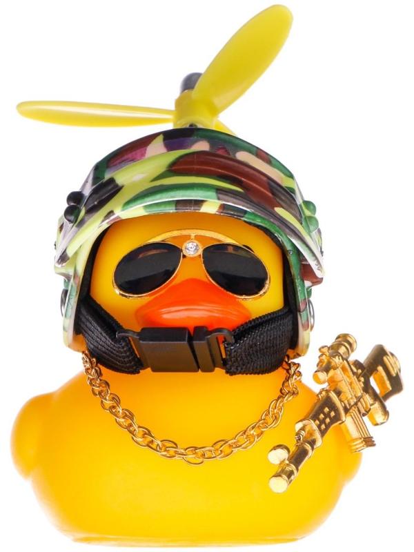 Утка с пропеллером желтая, шлем хакки