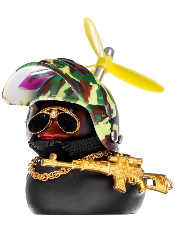 Утка с пропеллером черная, шлем хакки