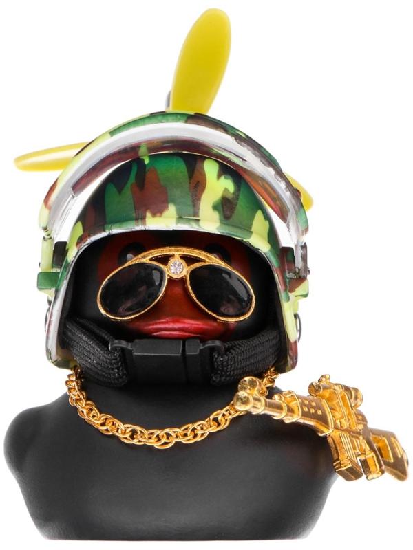 Утка с пропеллером черная, шлем хакки