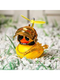 Утка с пропеллером желтая, шлем золото