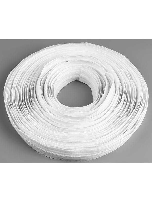 Набор: рулонная молния «Спираль» №3, 10 м, 20 бегунков, цвет белый