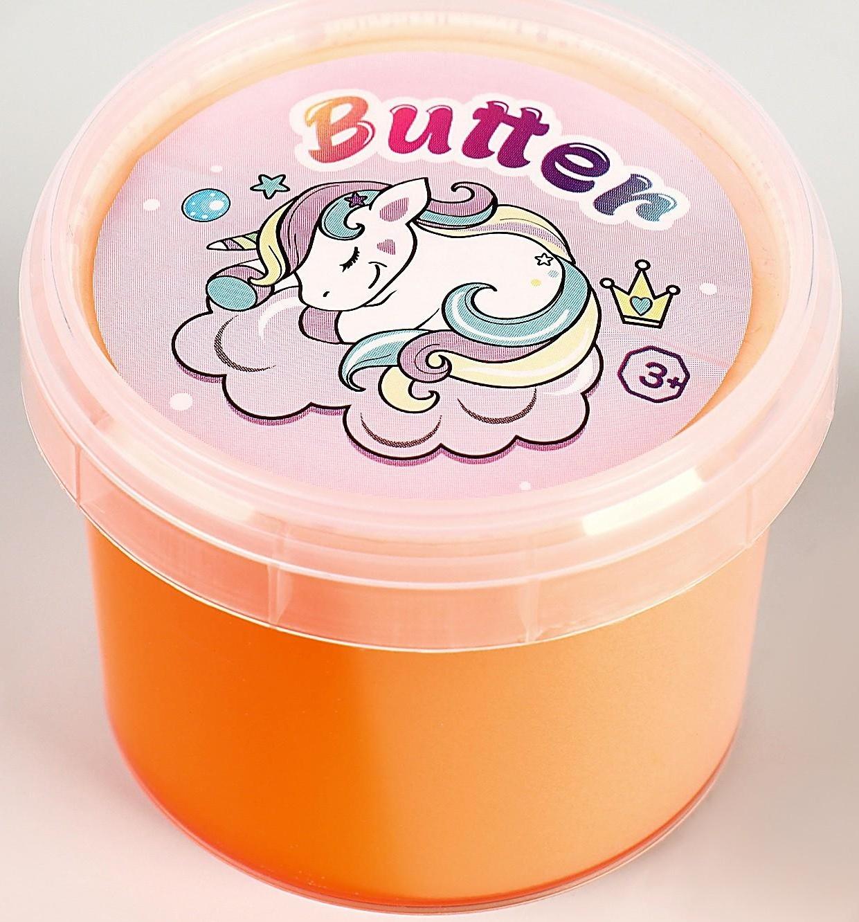 Слайм «Стекло», серия Butter, оранжевый цвет, 75 г