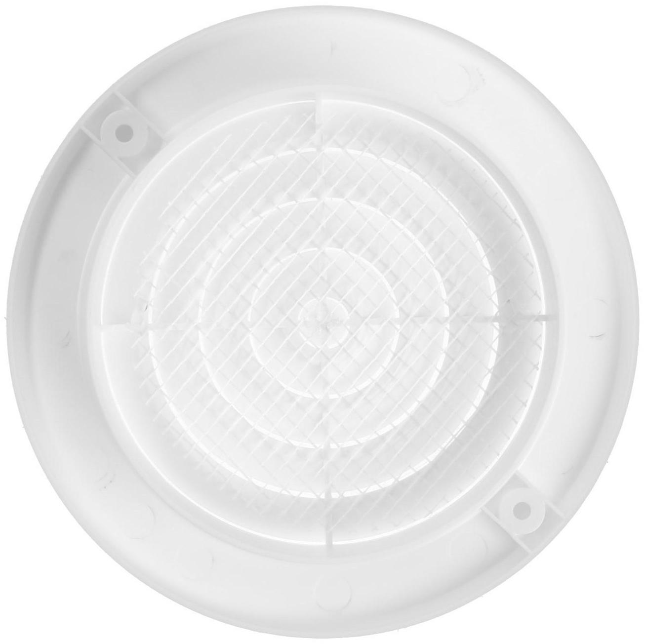 Диффузор ZEIN Люкс Л100ДФ, d=100/130 мм, с фланцем, неразъемный, пластик, белый