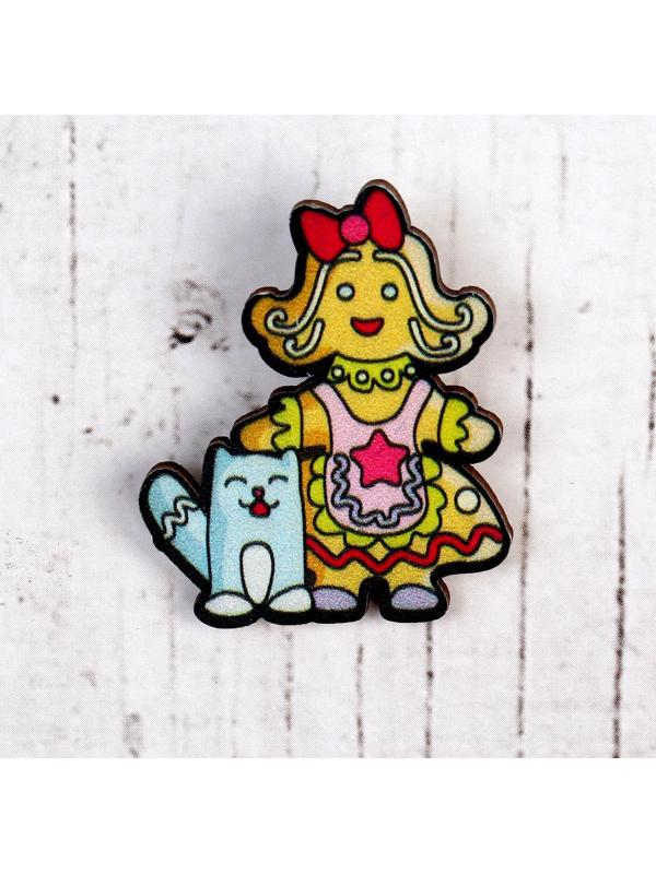 Деревянный значок «Мисс Пря»