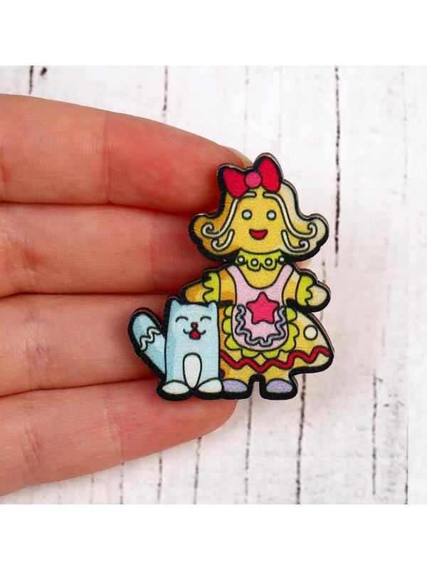 Деревянный значок «Мисс Пря»