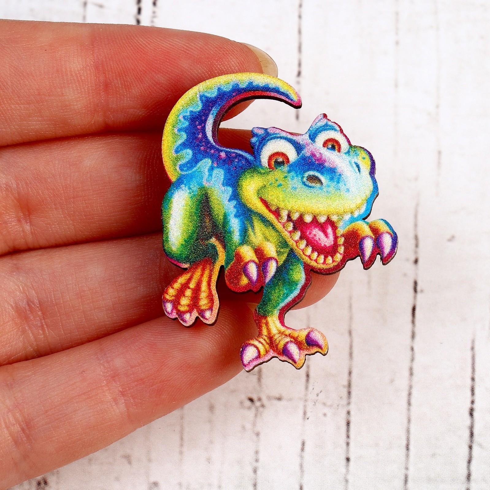 Деревянный значок «Тиранозавр»