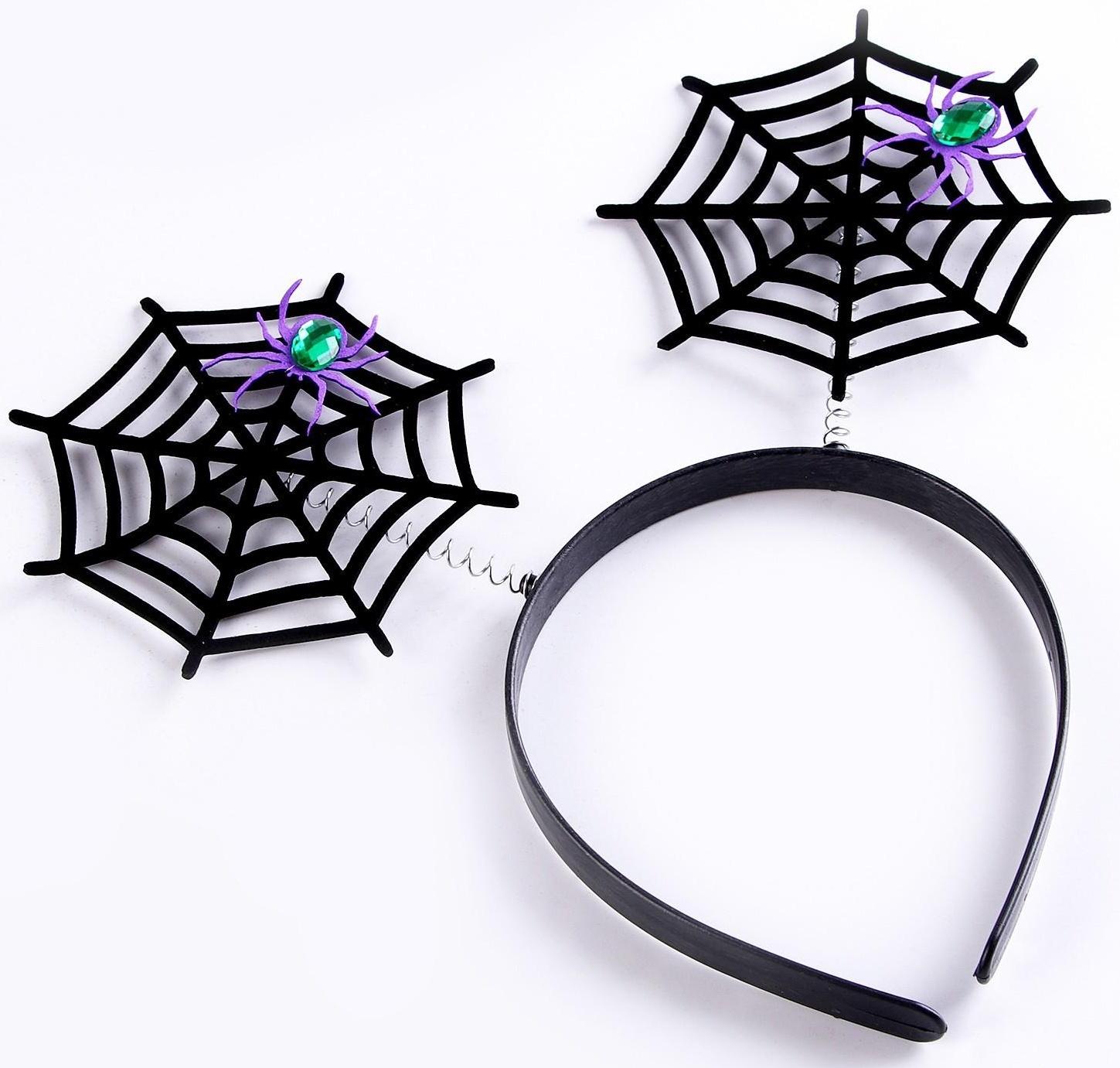 Карнавальный ободок «Паутина» на пружинках, МИКС