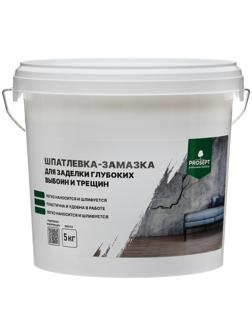 Шпатлевка-замазка для заделки Plastix, глубоких выбоин и трещин, 5 кг