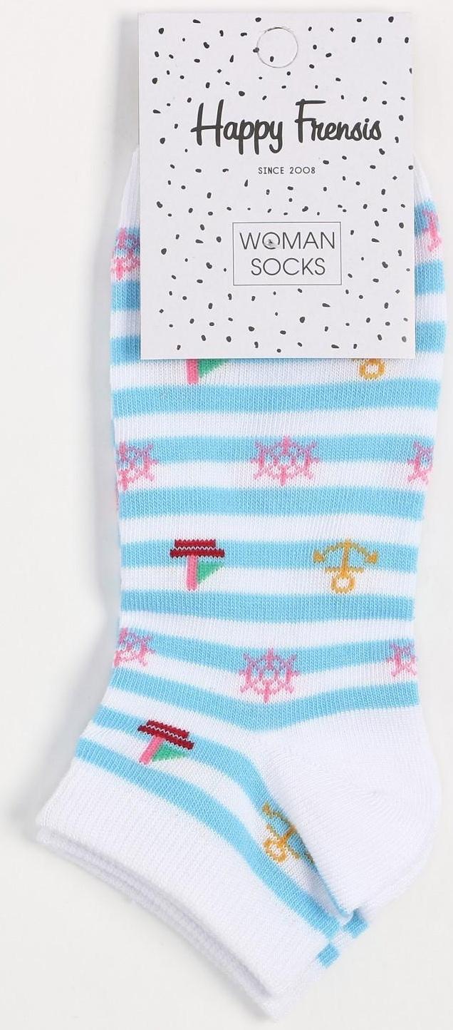 Носки женские, цвет белый микс, размер 35-38