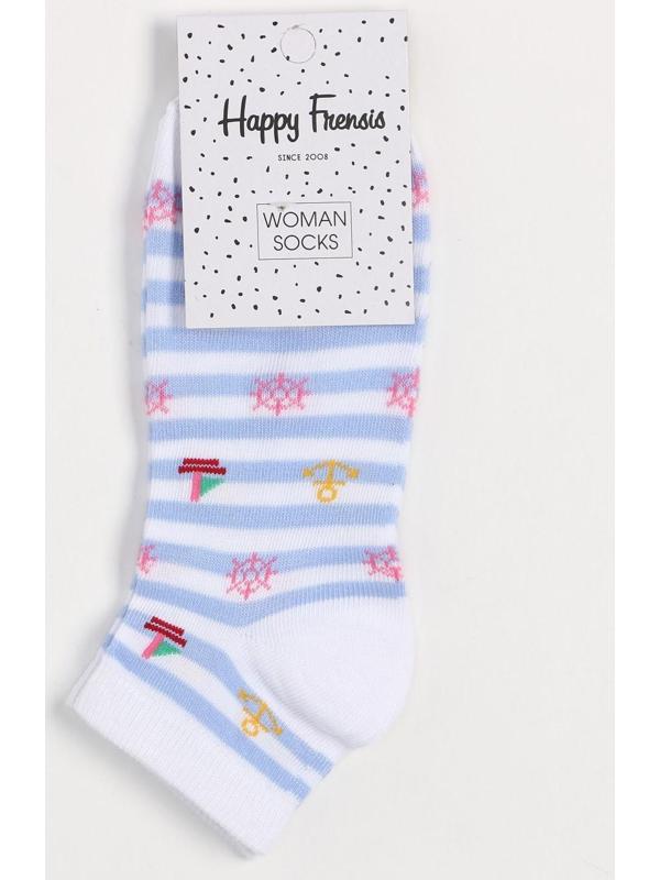 Носки женские, цвет белый микс, размер 35-38