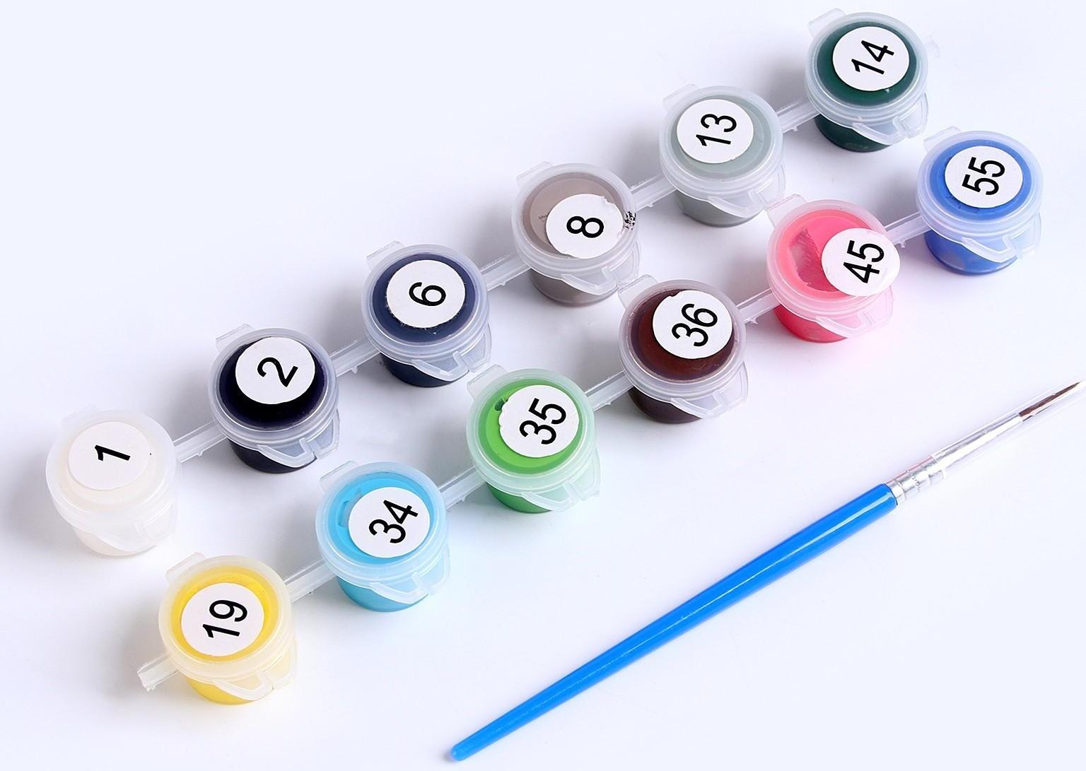 Набор для творчества «Картина по номерам. Котик и собачка» 21,5 × 1,5 × 32 см