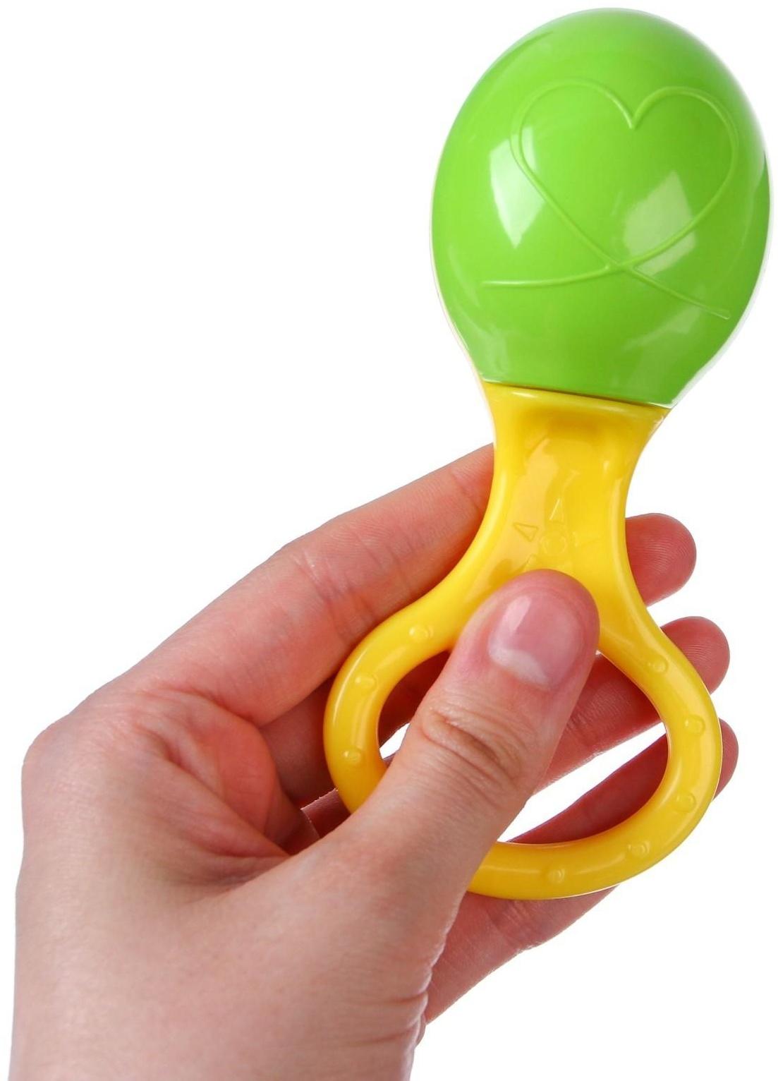 Погремушка «Маракас с кольцом», цвет МИКС
