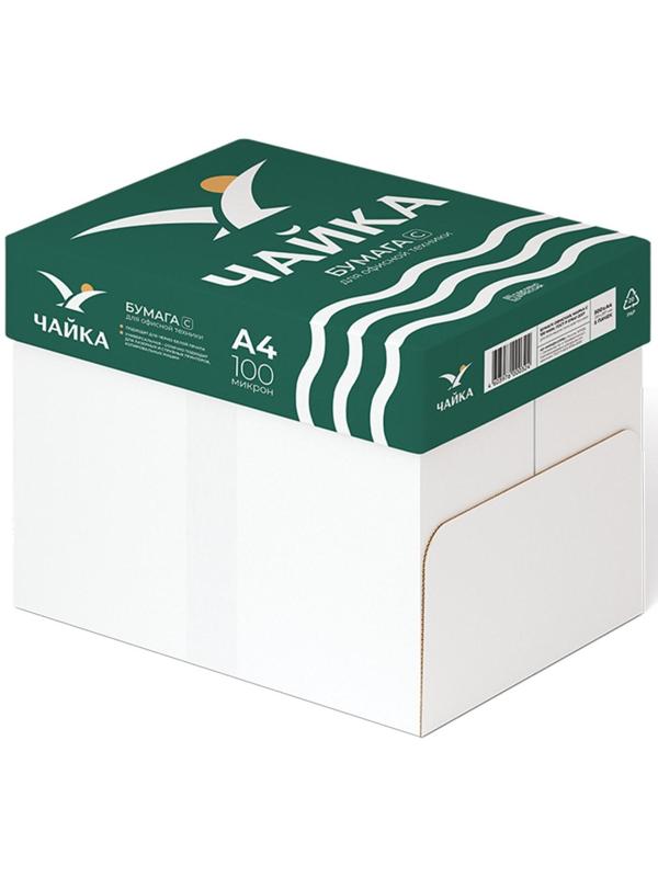 Бумага А4 500л ЧАЙКА, 80г/м2, белизна 146% CIE, класс C