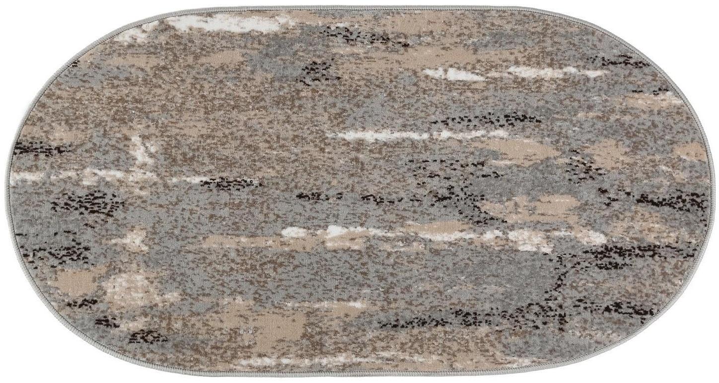 Ковер овальный, размер 80х150 см ПП 100%, джут