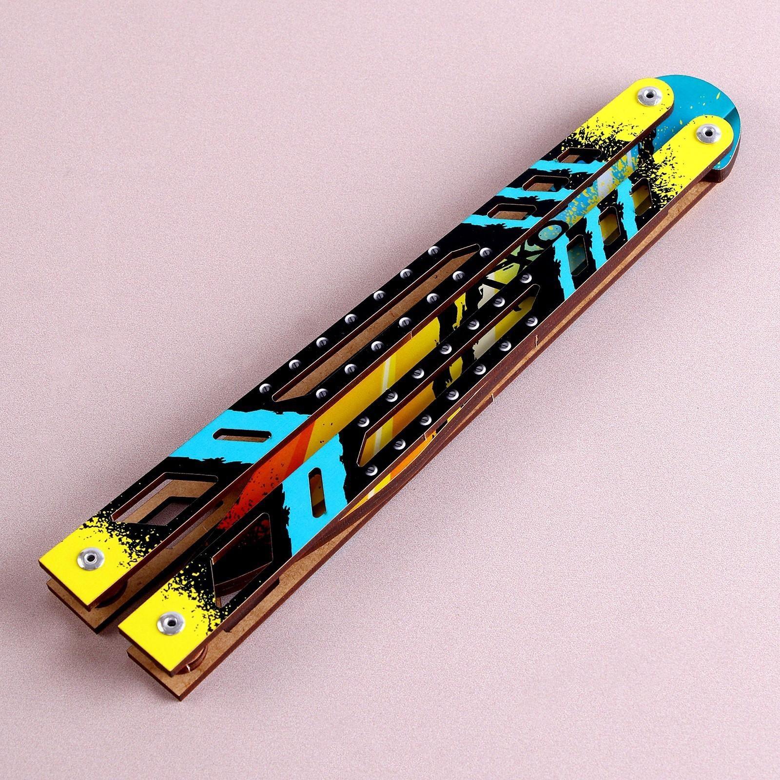 Модель из дерева «Нож-бабочка», чёрная рукоятка