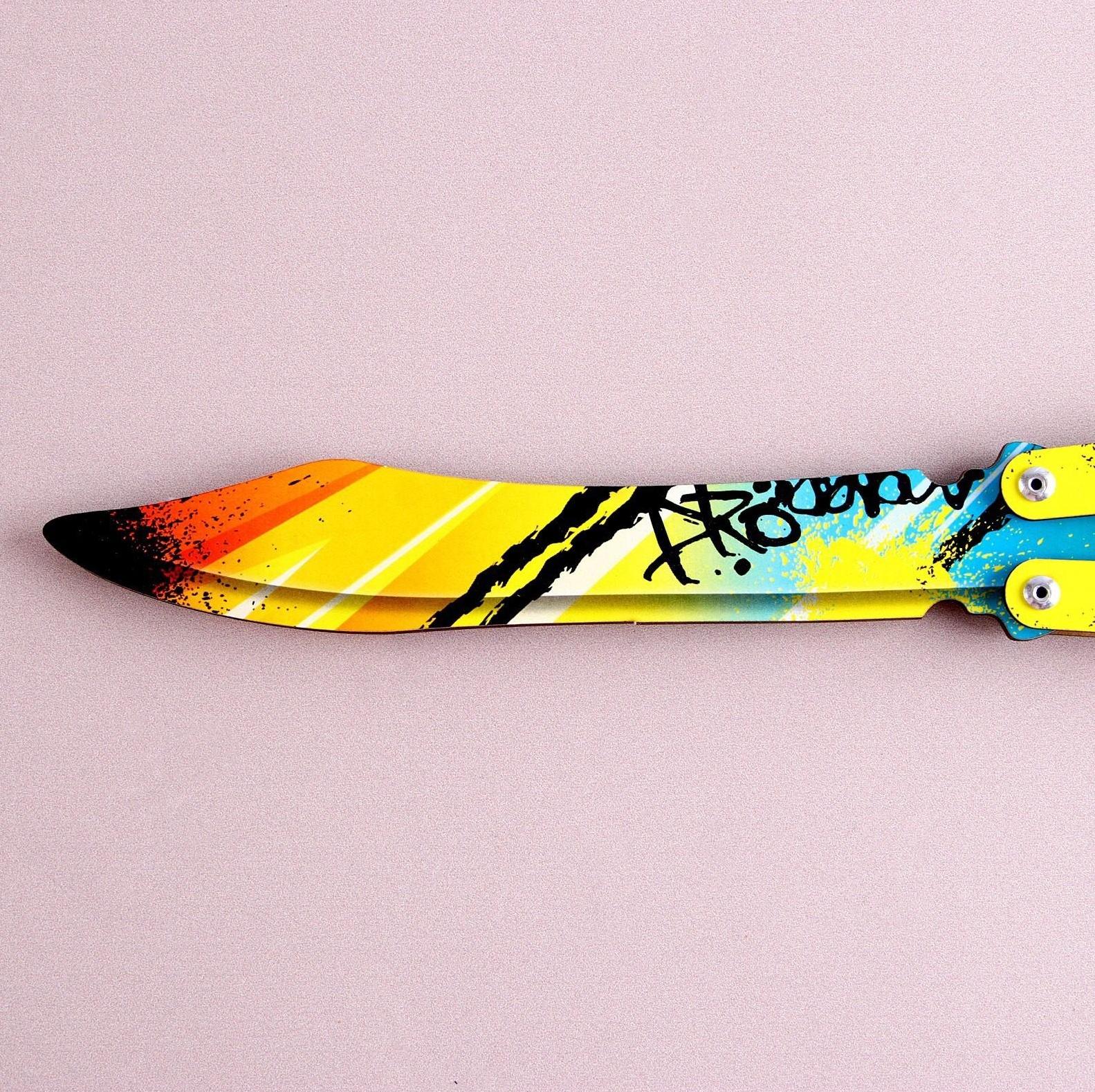 Модель из дерева «Нож-бабочка», чёрная рукоятка