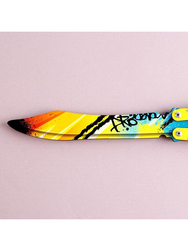 Модель из дерева «Нож-бабочка», чёрная рукоятка