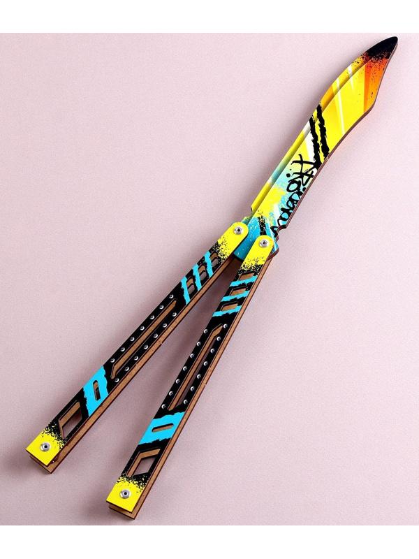 Модель из дерева «Нож-бабочка», чёрная рукоятка