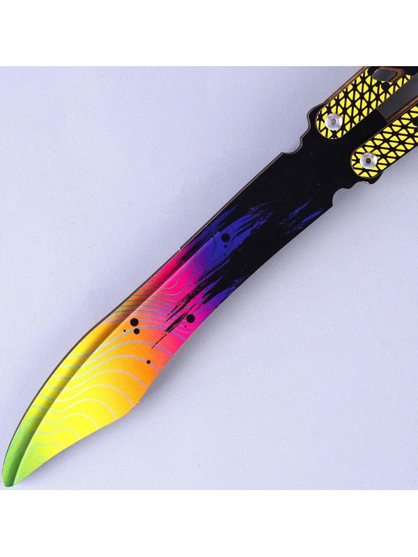 Модель из дерева «Нож-бабочка», жёлтая рукоятка