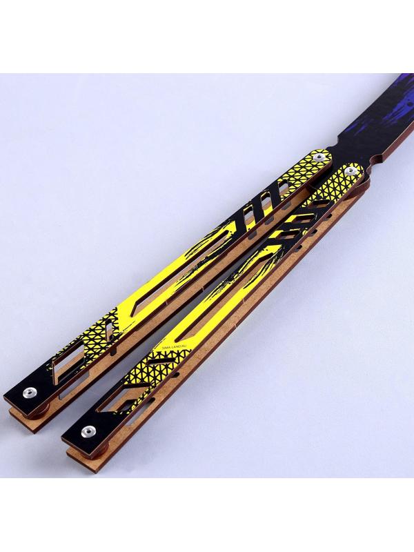 Модель из дерева «Нож-бабочка», жёлтая рукоятка