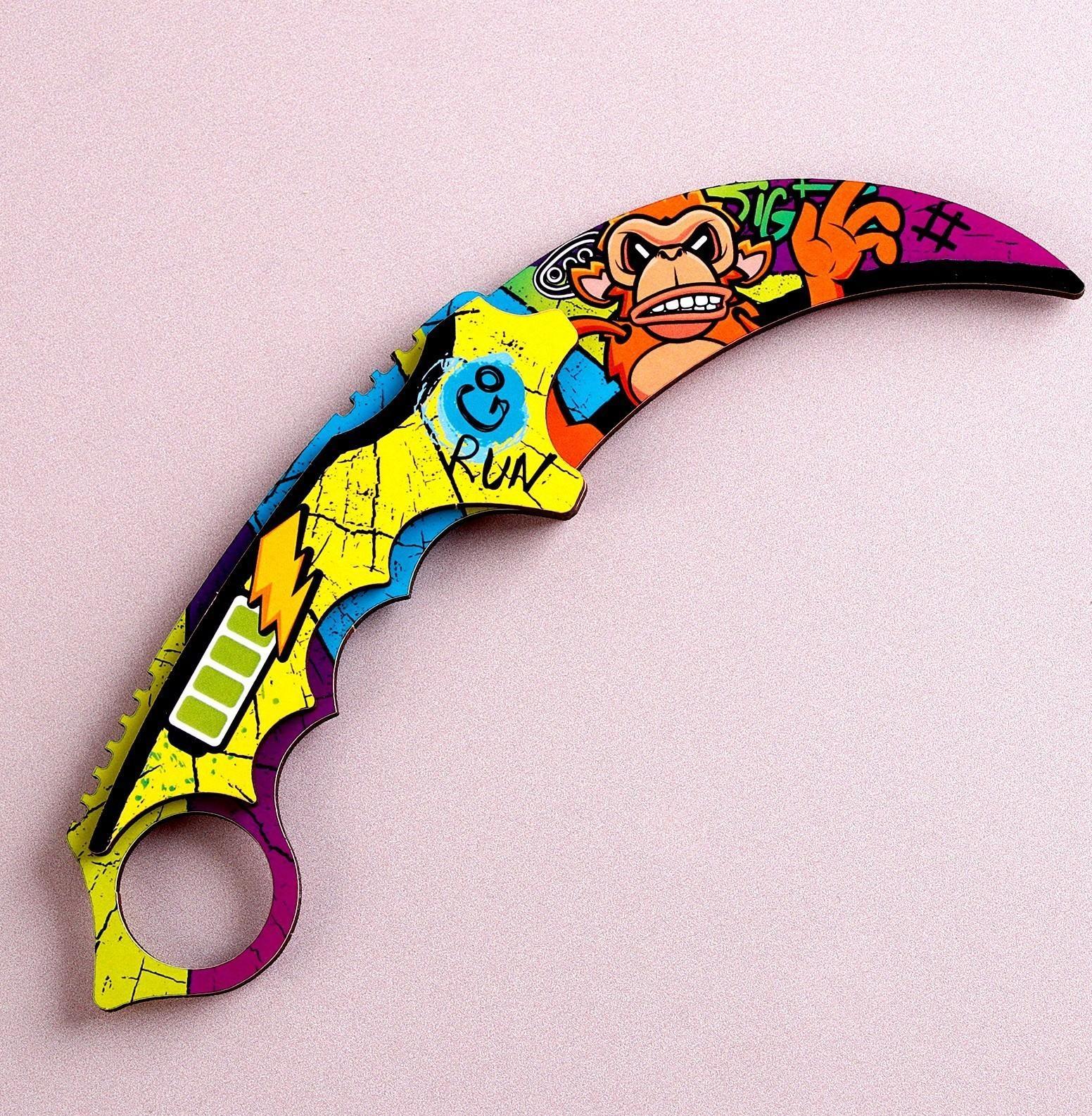 Модель из дерева «Керамбит», мартышка