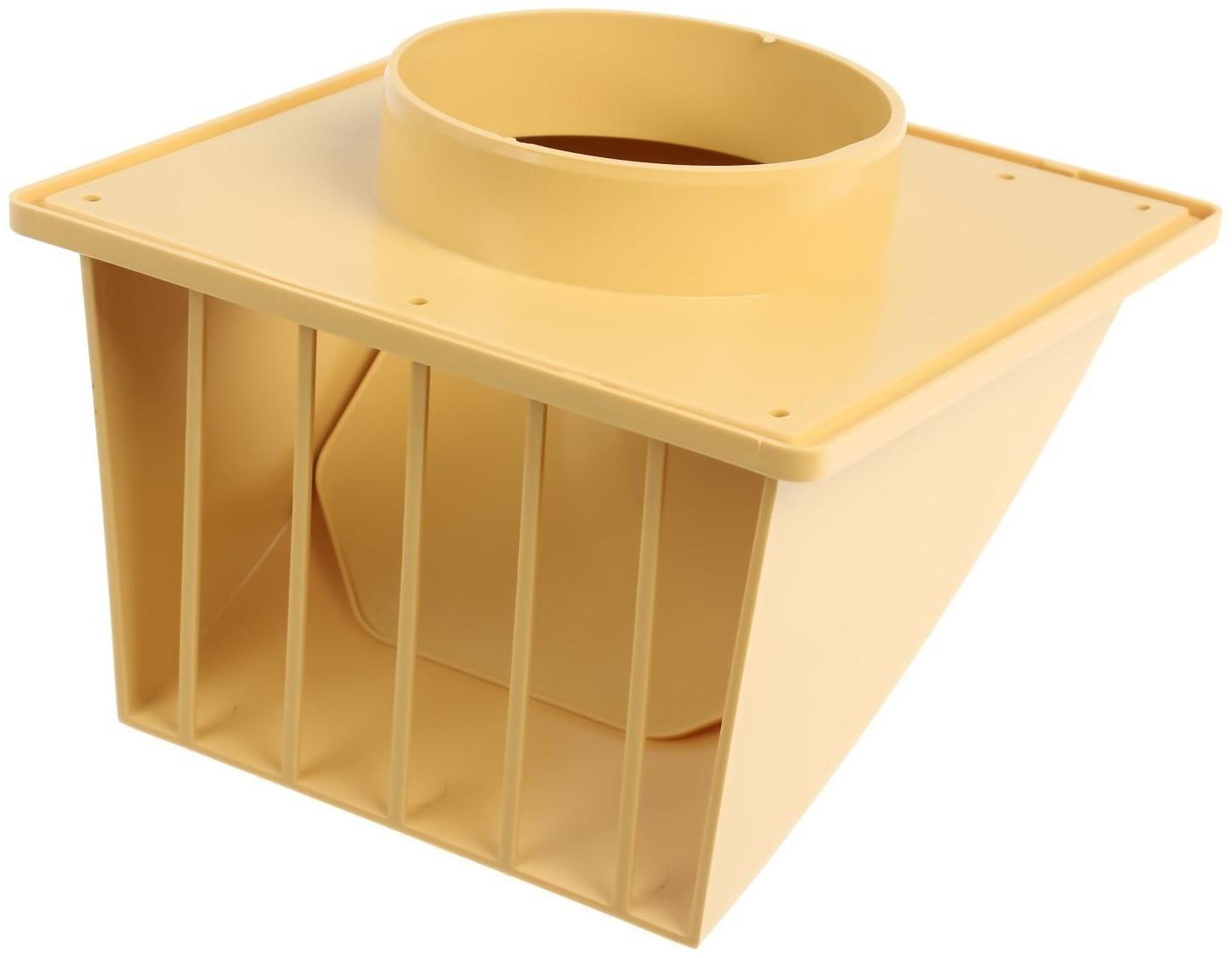 Выход стенной ZEIN, 170 х 170 мм, d=100 мм, с обратным клапаном, бежевый