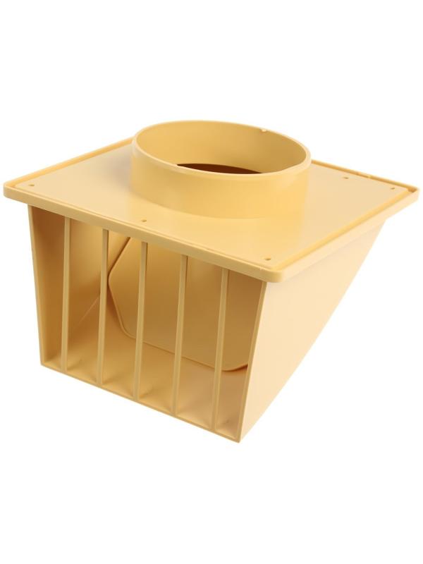 Выход стенной ZEIN, 170 х 170 мм, d=100 мм, с обратным клапаном, бежевый