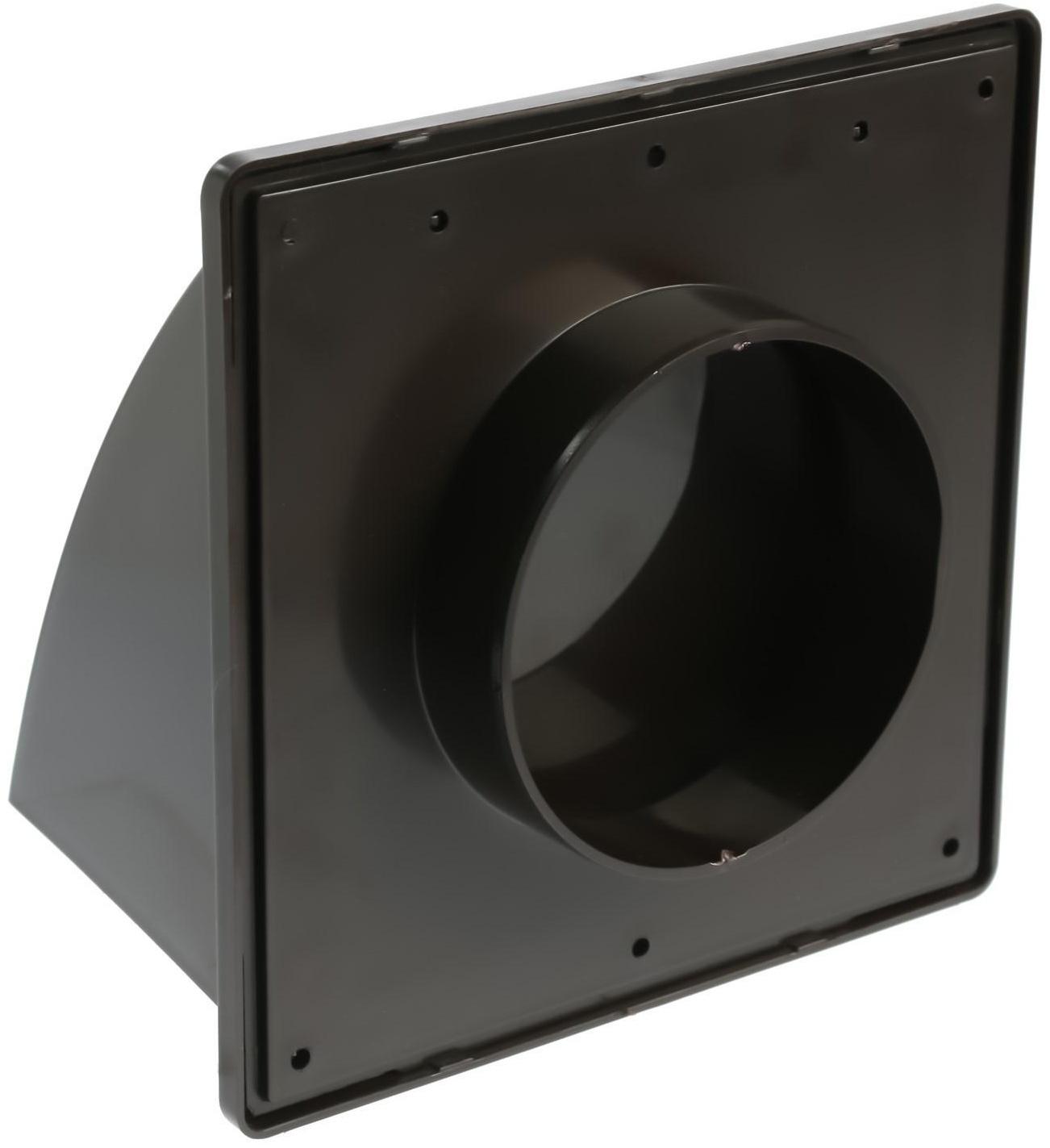 Выход стенной ZEIN, 170 х 170 мм, d=100 мм, с обратным клапаном, коричневый