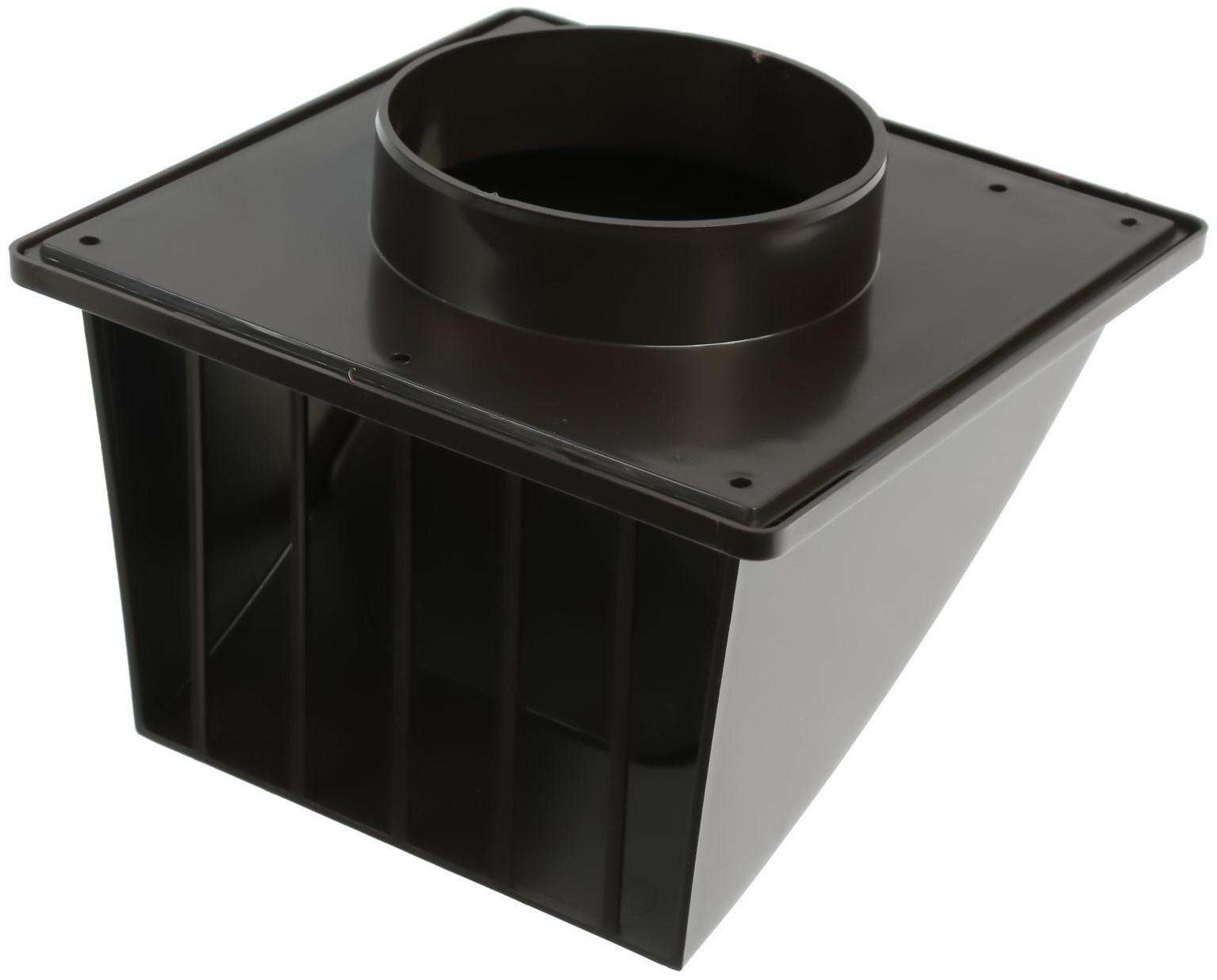 Выход стенной ZEIN, 170 х 170 мм, d=100 мм, с обратным клапаном, коричневый