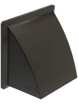 Выход стенной ZEIN, 170 х 170 мм, d=100 мм, с обратным клапаном, коричневый