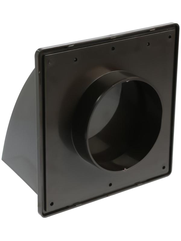 Выход стенной ZEIN, 170 х 170 мм, d=100 мм, с обратным клапаном, коричневый