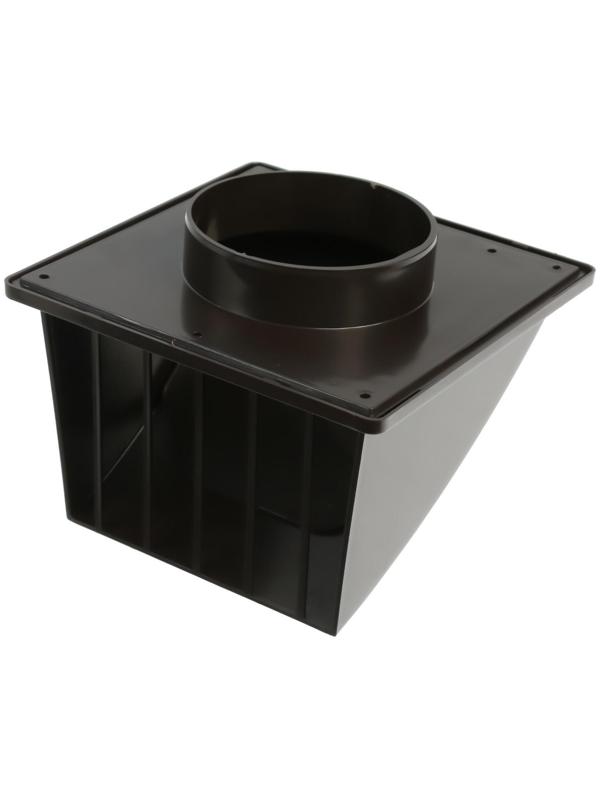 Выход стенной ZEIN, 170 х 170 мм, d=100 мм, с обратным клапаном, коричневый