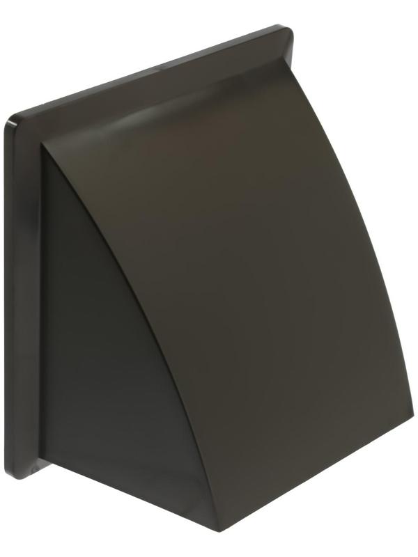 Выход стенной ZEIN, 170 х 170 мм, d=100 мм, с обратным клапаном, коричневый