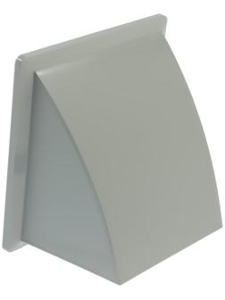 Выход стенной ZEIN, 170 х 170 мм, d=100 мм, с обратным клапаном, серый