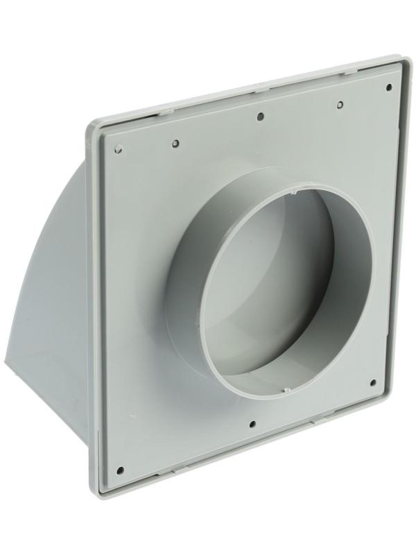 Выход стенной ZEIN, 170 х 170 мм, d=100 мм, с обратным клапаном, серый