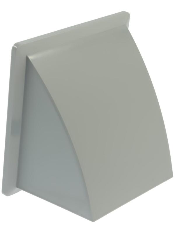 Выход стенной ZEIN, 170 х 170 мм, d=100 мм, с обратным клапаном, серый