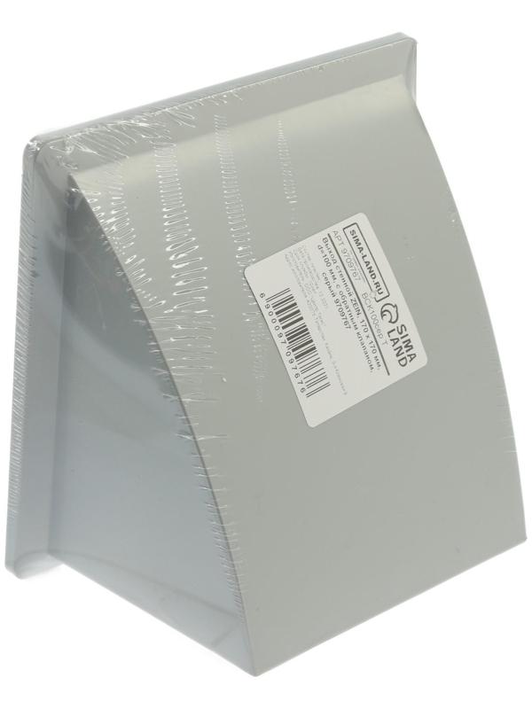 Выход стенной ZEIN, 170 х 170 мм, d=100 мм, с обратным клапаном, серый