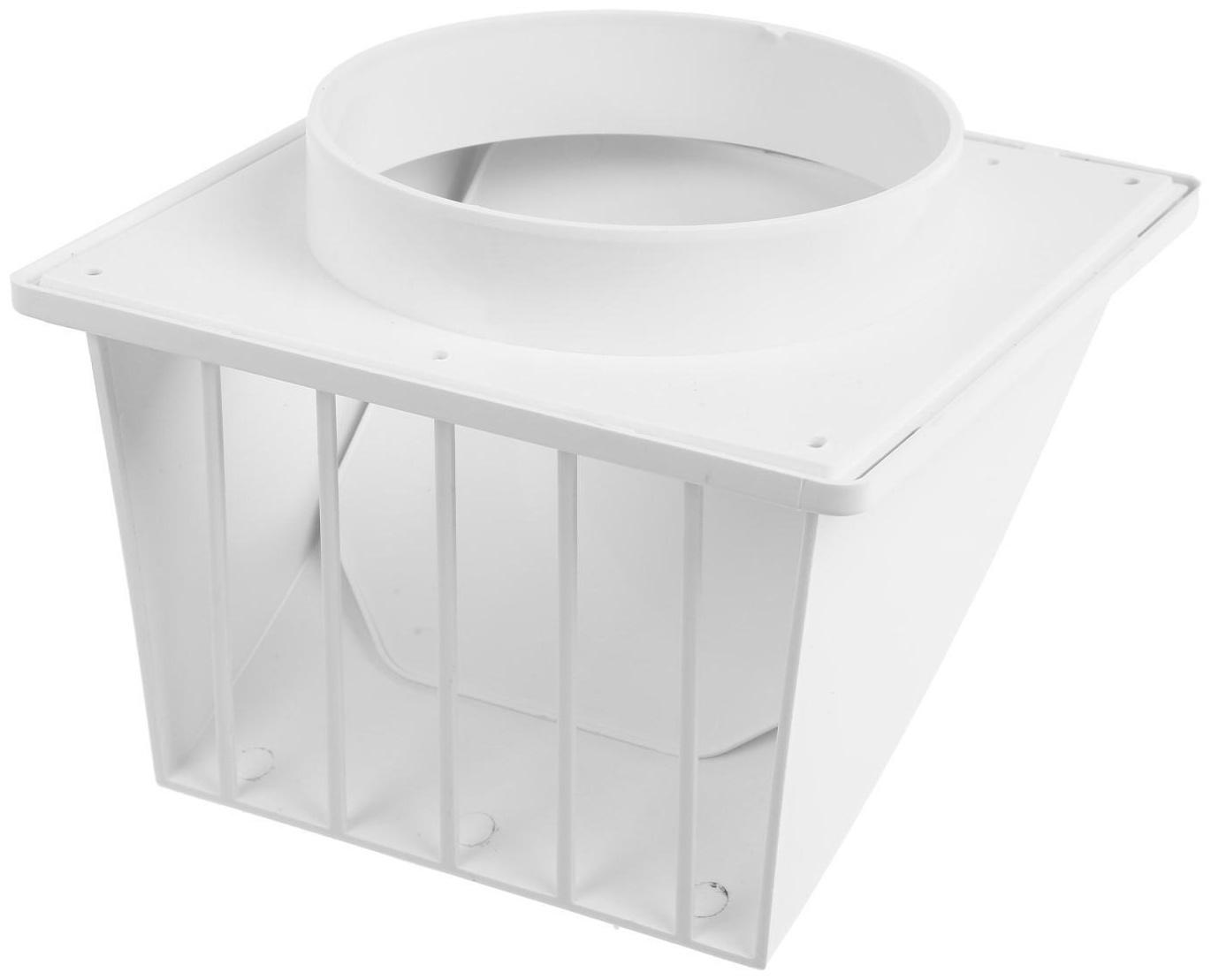 Выход стенной ZEIN, 170 х 170 мм, d=125 мм, с обратным клапаном, белый