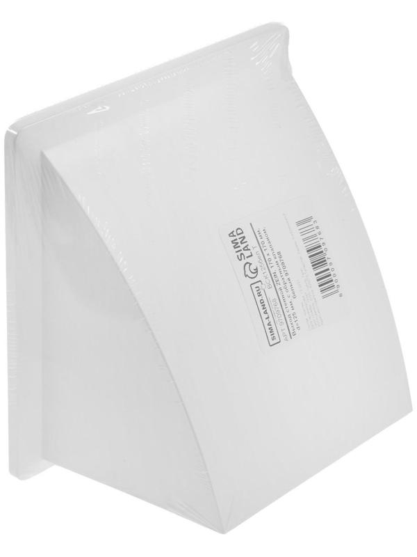 Выход стенной ZEIN, 170 х 170 мм, d=125 мм, с обратным клапаном, белый