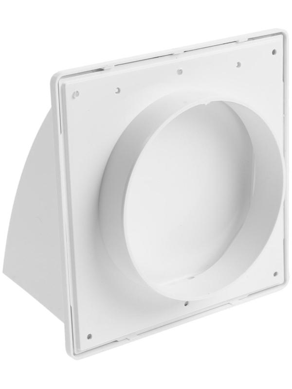 Выход стенной ZEIN, 170 х 170 мм, d=125 мм, с обратным клапаном, белый