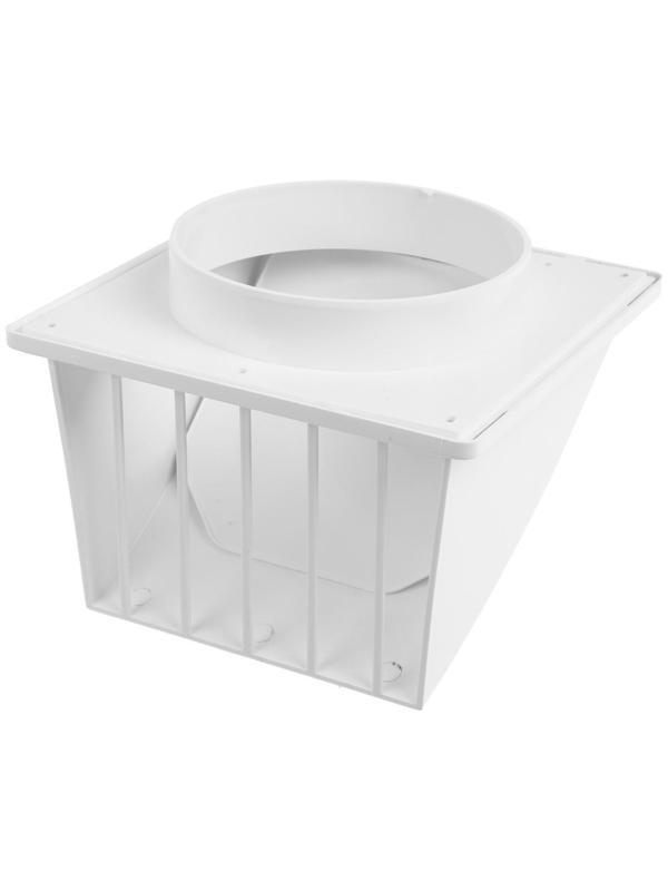 Выход стенной ZEIN, 170 х 170 мм, d=125 мм, с обратным клапаном, белый