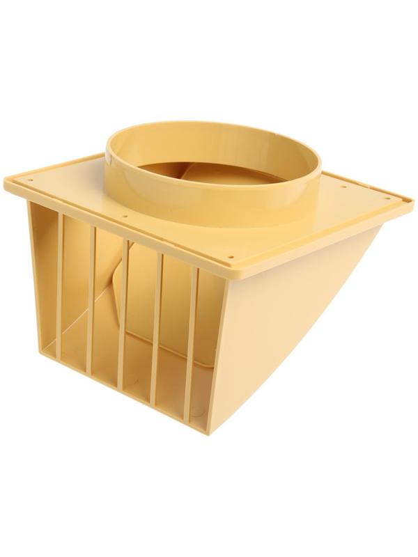 Выход стенной ZEIN, 170 х 170 мм, d=125 мм, с обратным клапаном, бежевый