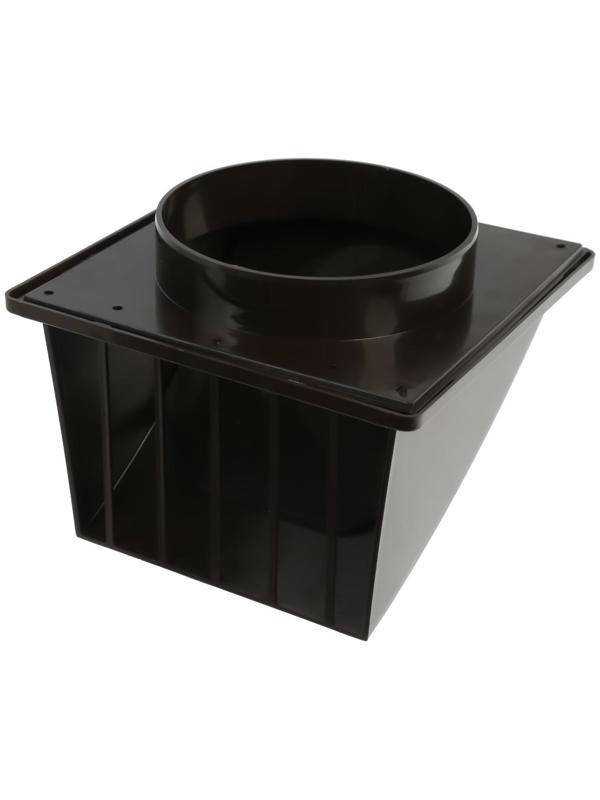 Выход стенной ZEIN, 170 х 170 мм, d=125 мм, с обратным клапаном, коричневый